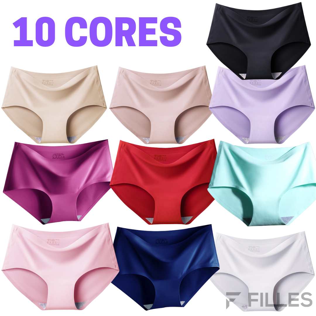 (Compre 6 Leve 10) Calcinha Premium Duplo Corte à Laser