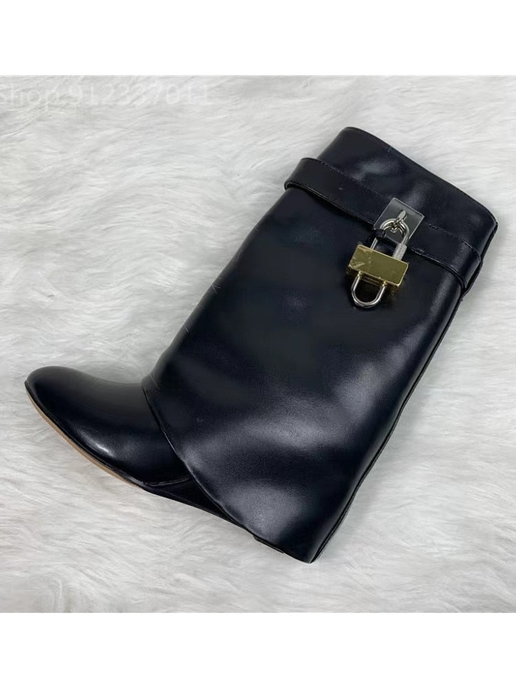 Bota Cano Médio Anabela