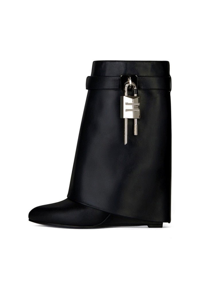 Bota Cano Médio Anabela