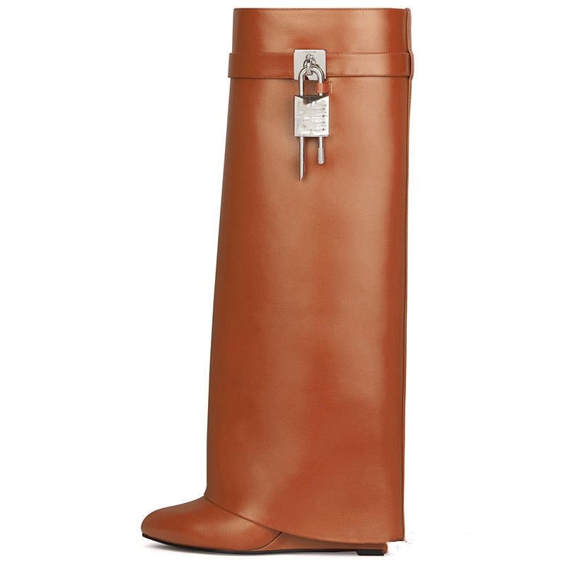 Bota Cano Alto Anabela