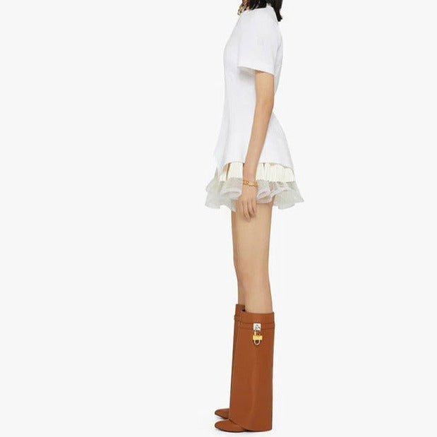 Bota Cano Alto Anabela