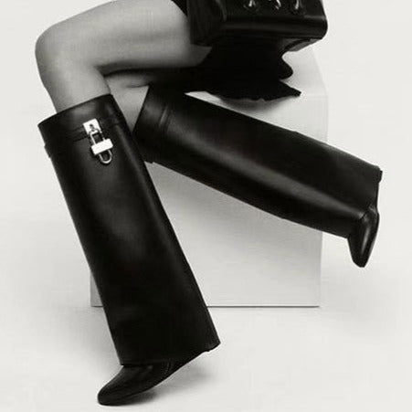 Bota Cano Alto Anabela