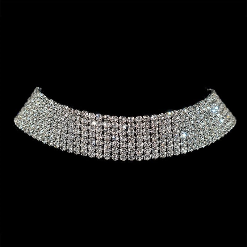Gargantilha Chocker Strass Grossa