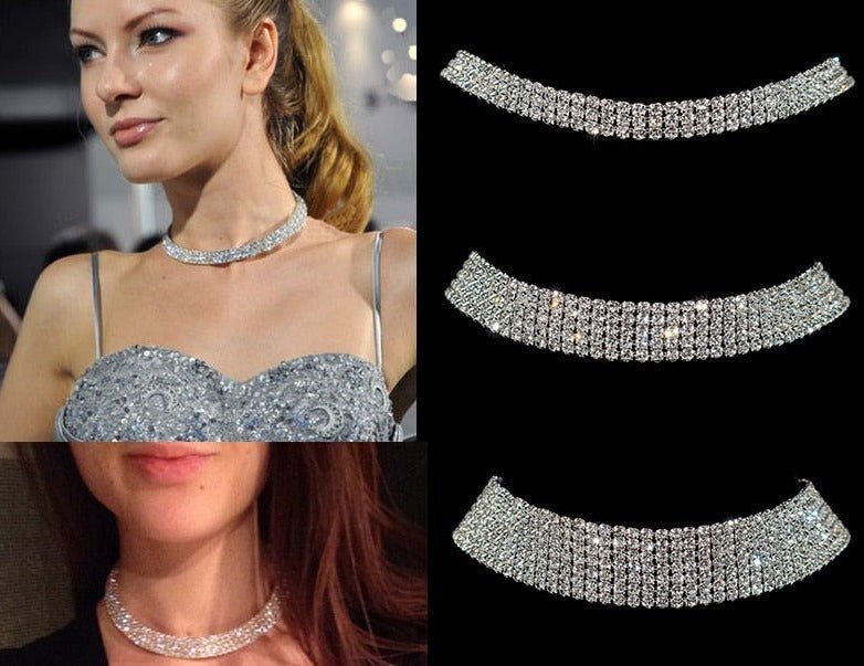 Gargantilha Chocker Strass Grossa