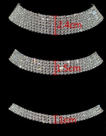 Gargantilha Choker Strass Médias