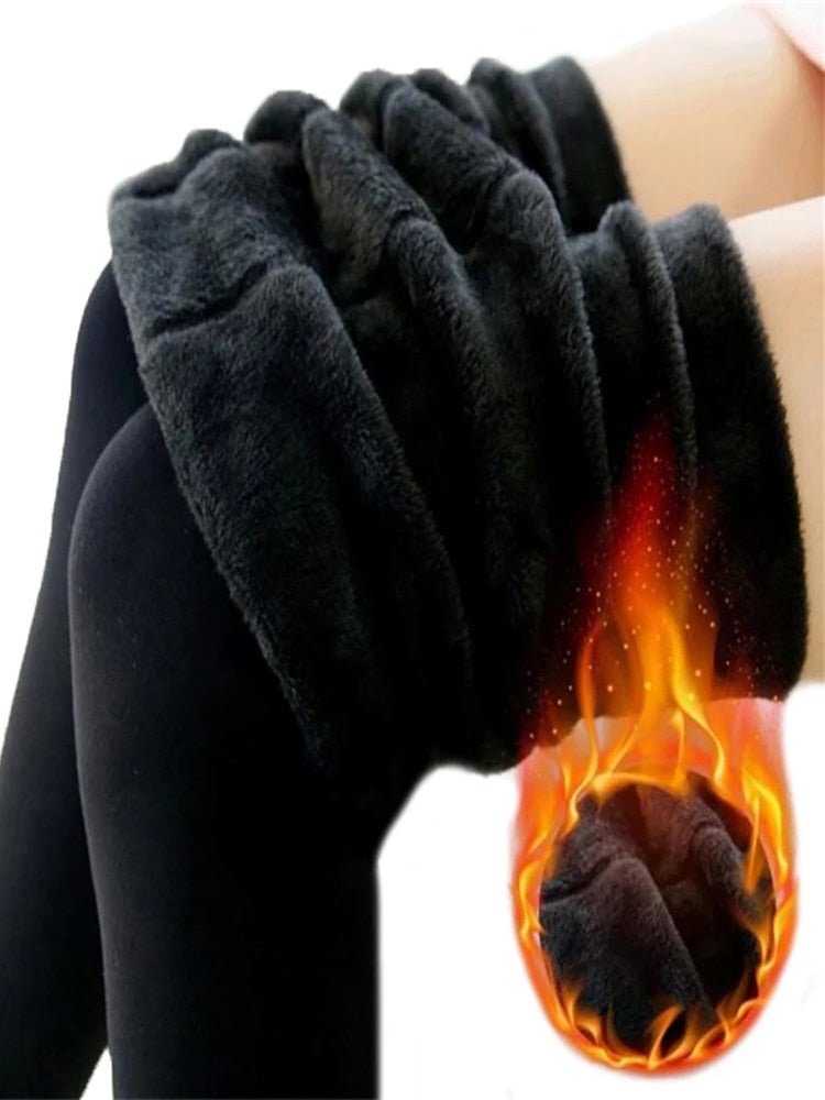 Legging Forrada Com Lã Preta