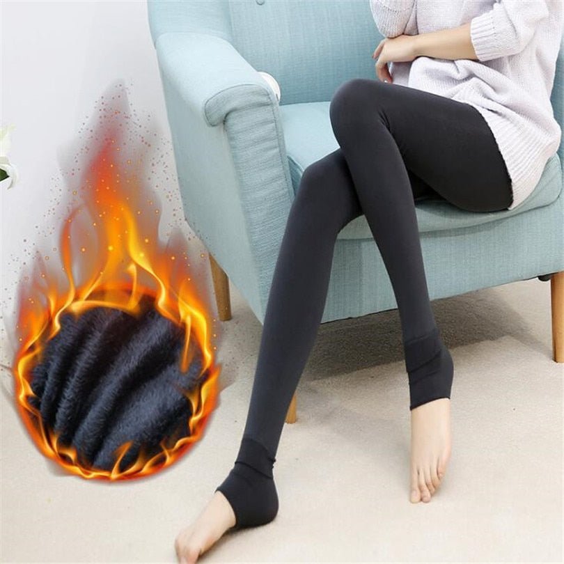 Legging Forrada Com Lã Preta