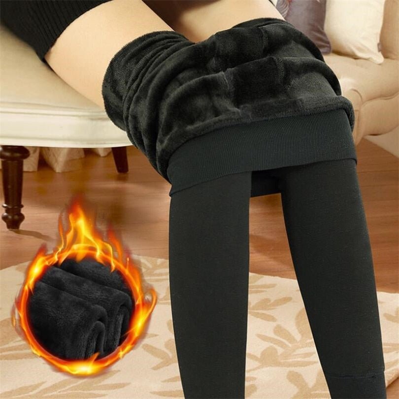 Legging Forrada Com Lã Preta