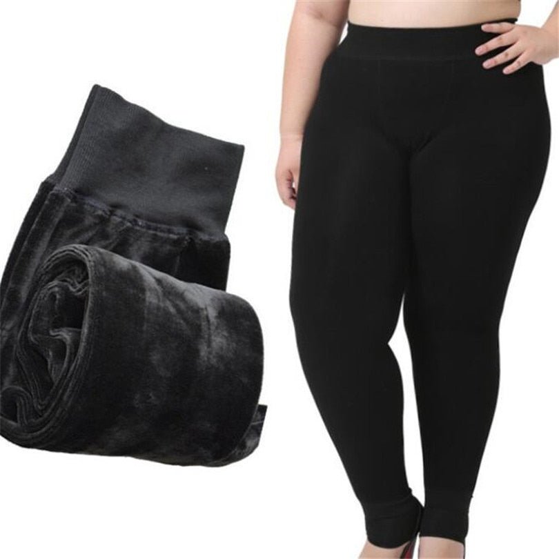 Legging Forrada Com Lã Preta