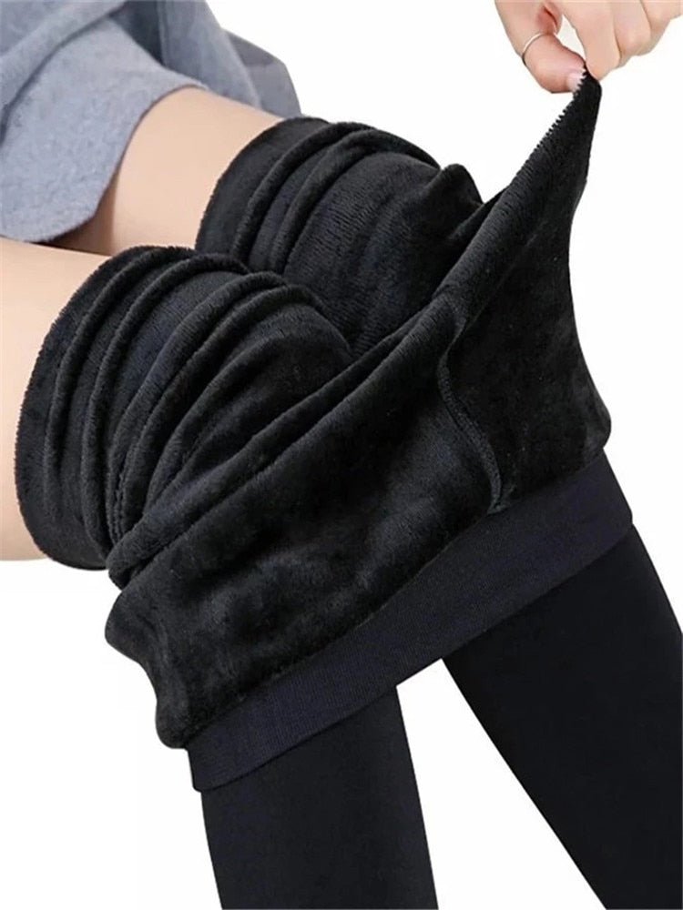 Legging Forrada Com Lã Preta