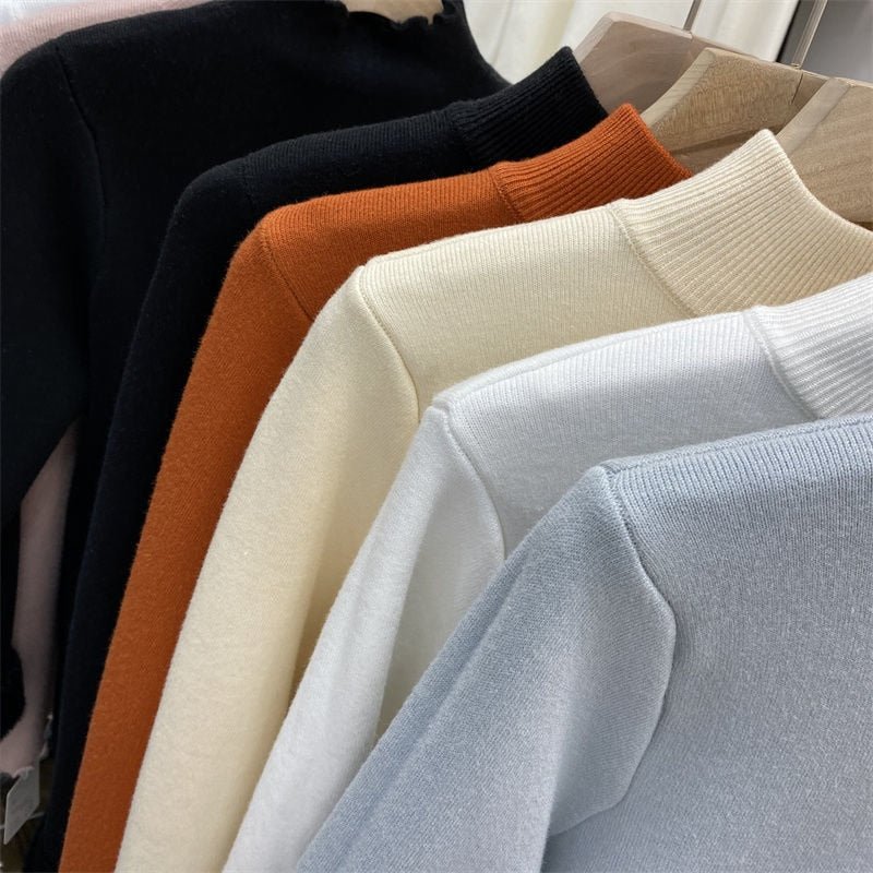 Sweater Peluciada Térmica Gola Média
