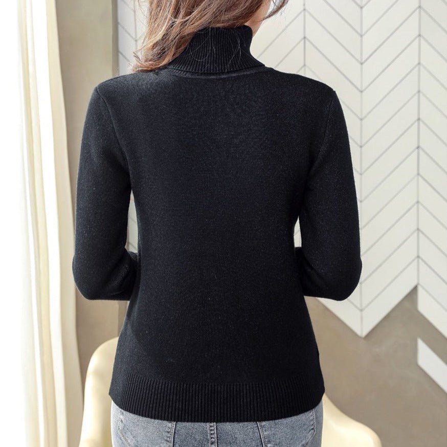 Sweater Peluciado Térmica Gola Alta