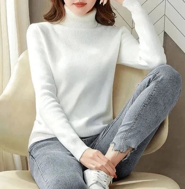 Sweater Peluciado Térmica Gola Alta