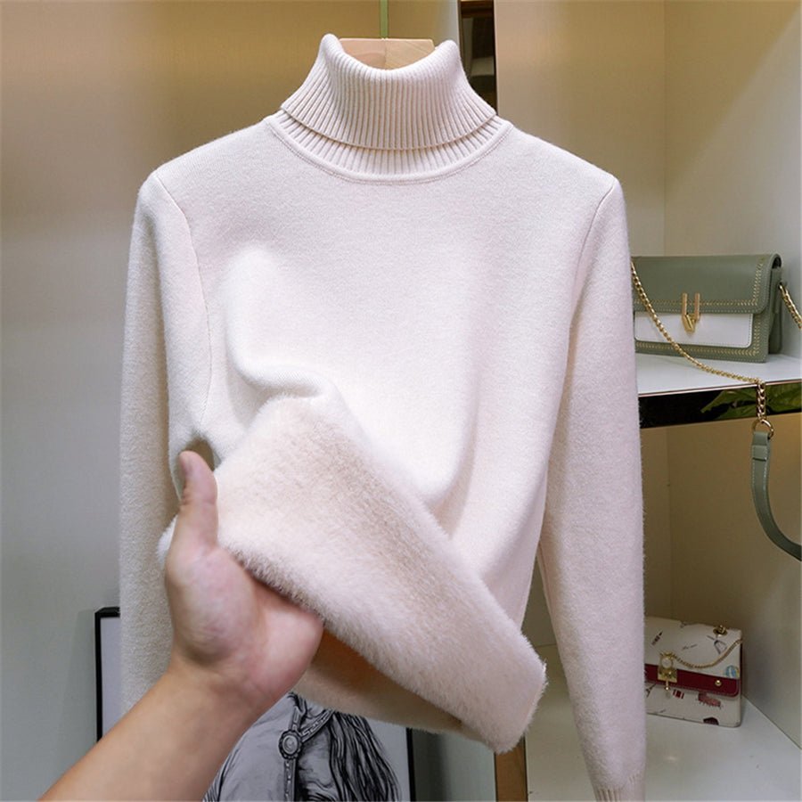 Sweater Peluciado Térmica Gola Alta