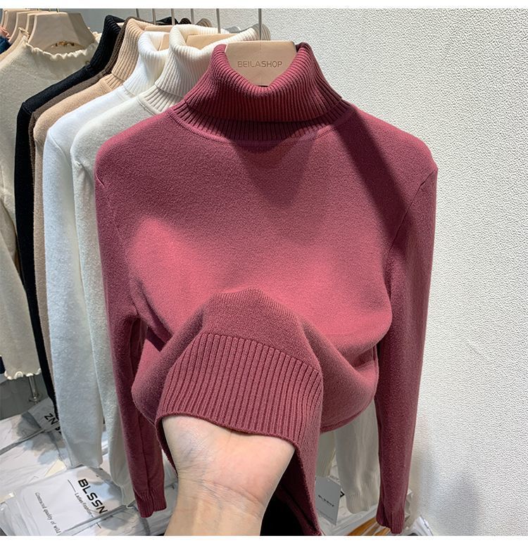 Sweater Peluciado Térmica Gola Alta