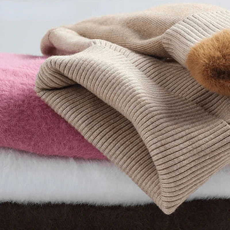 Sweater Peluciado Térmica Gola Alta