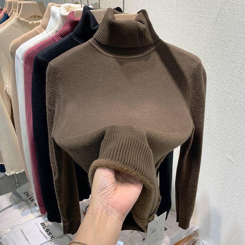 Sweater Peluciado Térmica Gola Alta
