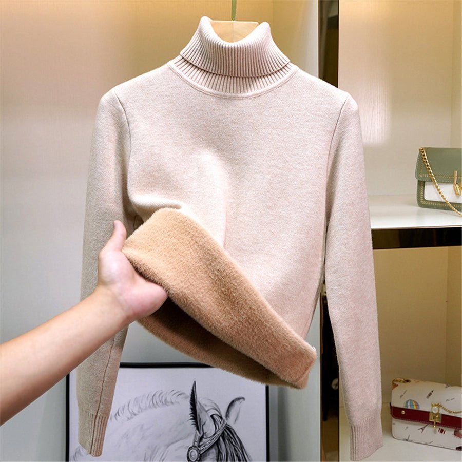 Sweater Peluciado Térmica Gola Alta