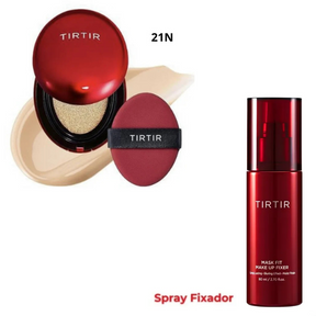 Base Coreana Cushion Clareadora TIRTIR - Protetor Solar e Maquiagem Longa Duração