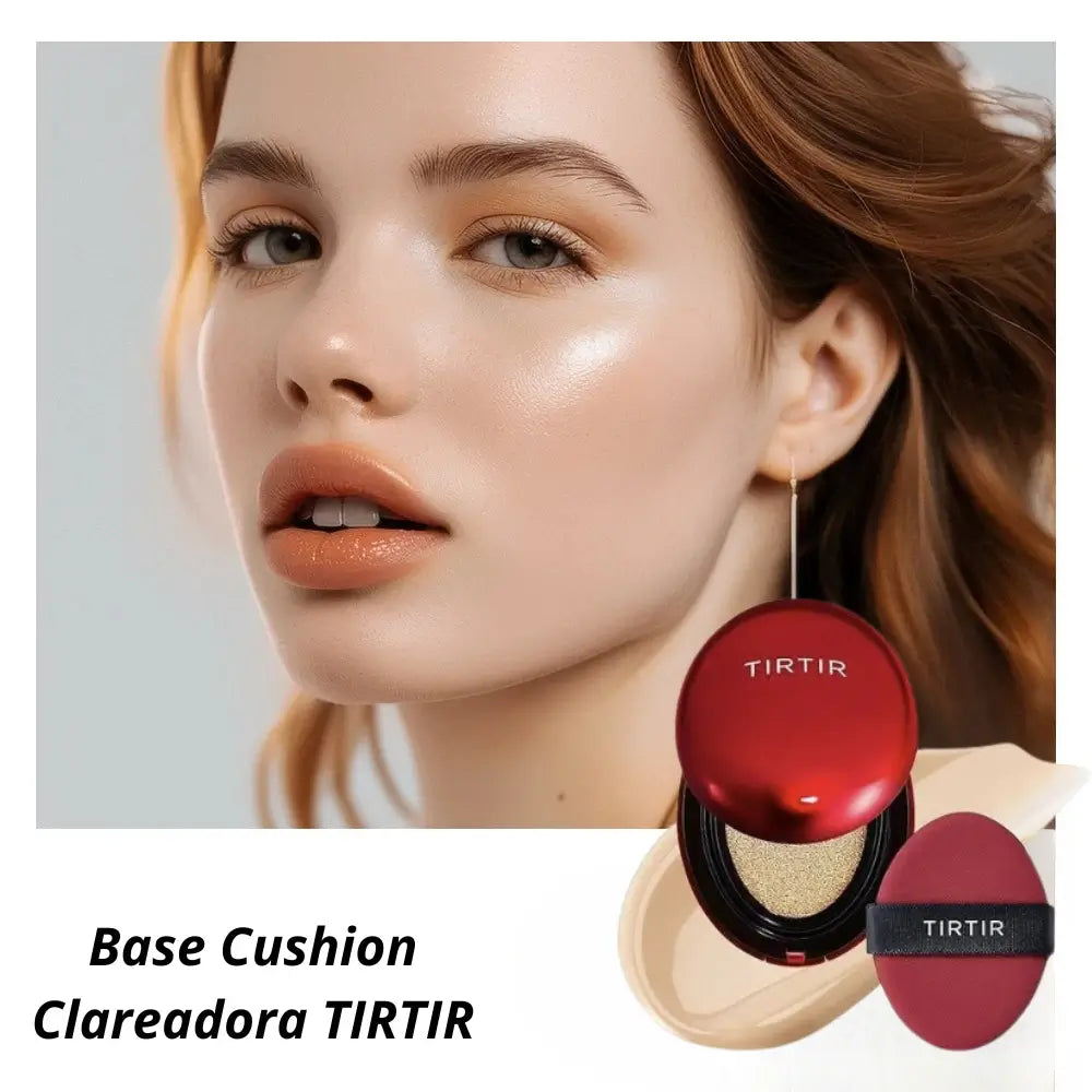 Base Coreana Cushion Clareadora TIRTIR - Protetor Solar e Maquiagem Longa Duração