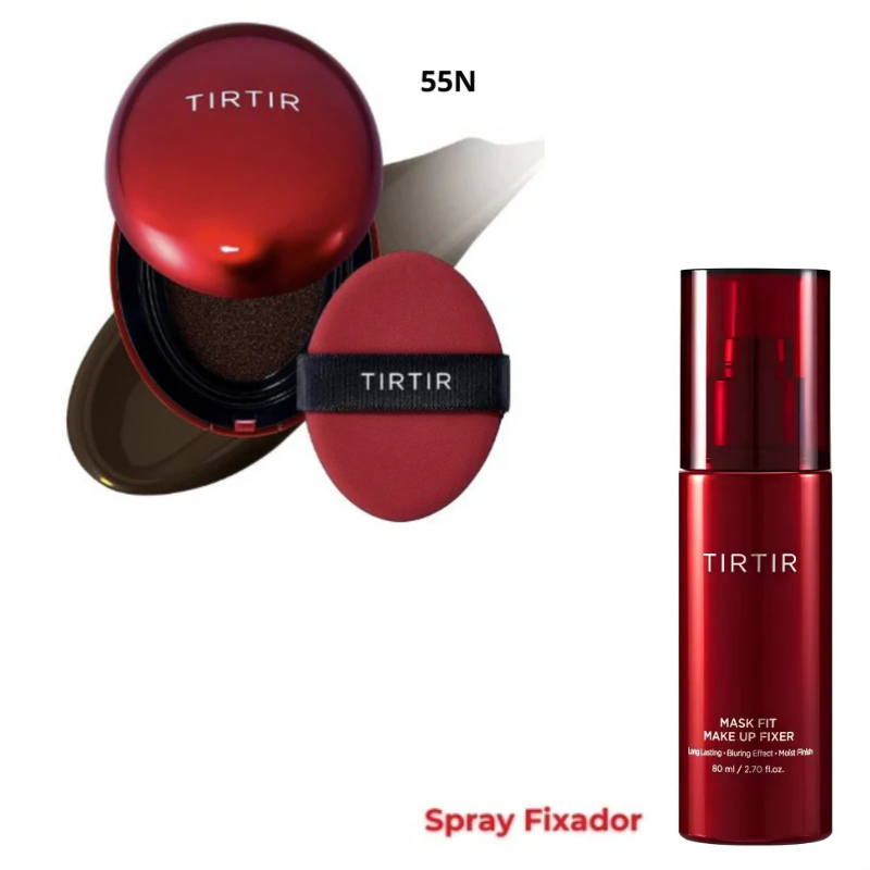 Base Coreana Cushion Clareadora TIRTIR - Protetor Solar e Maquiagem Longa Duração