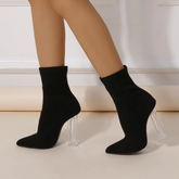 Bota Feminina de Couro com Salto Laurie