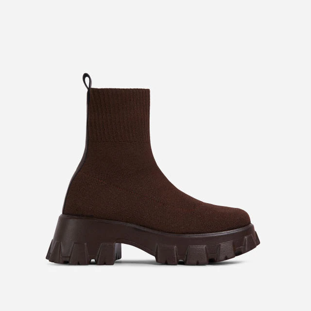 Bota Feminina Knit Plataforma Paris