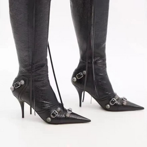 Bota Feminina de Couro Cano Longo Everly