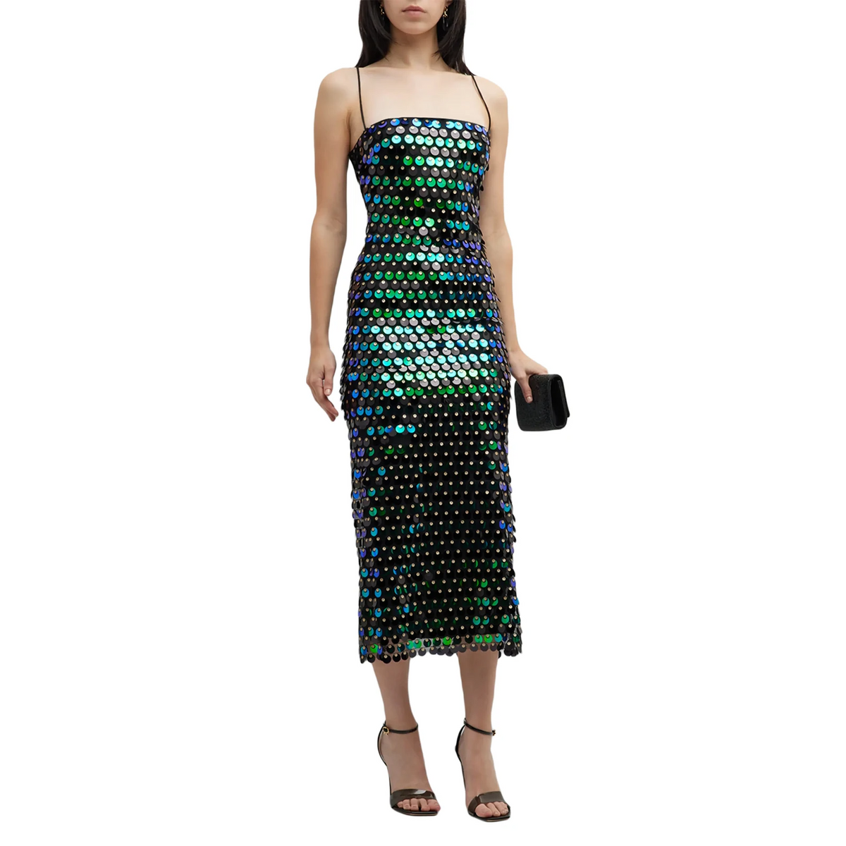 Vestido Midi de Paetês Brilhantes