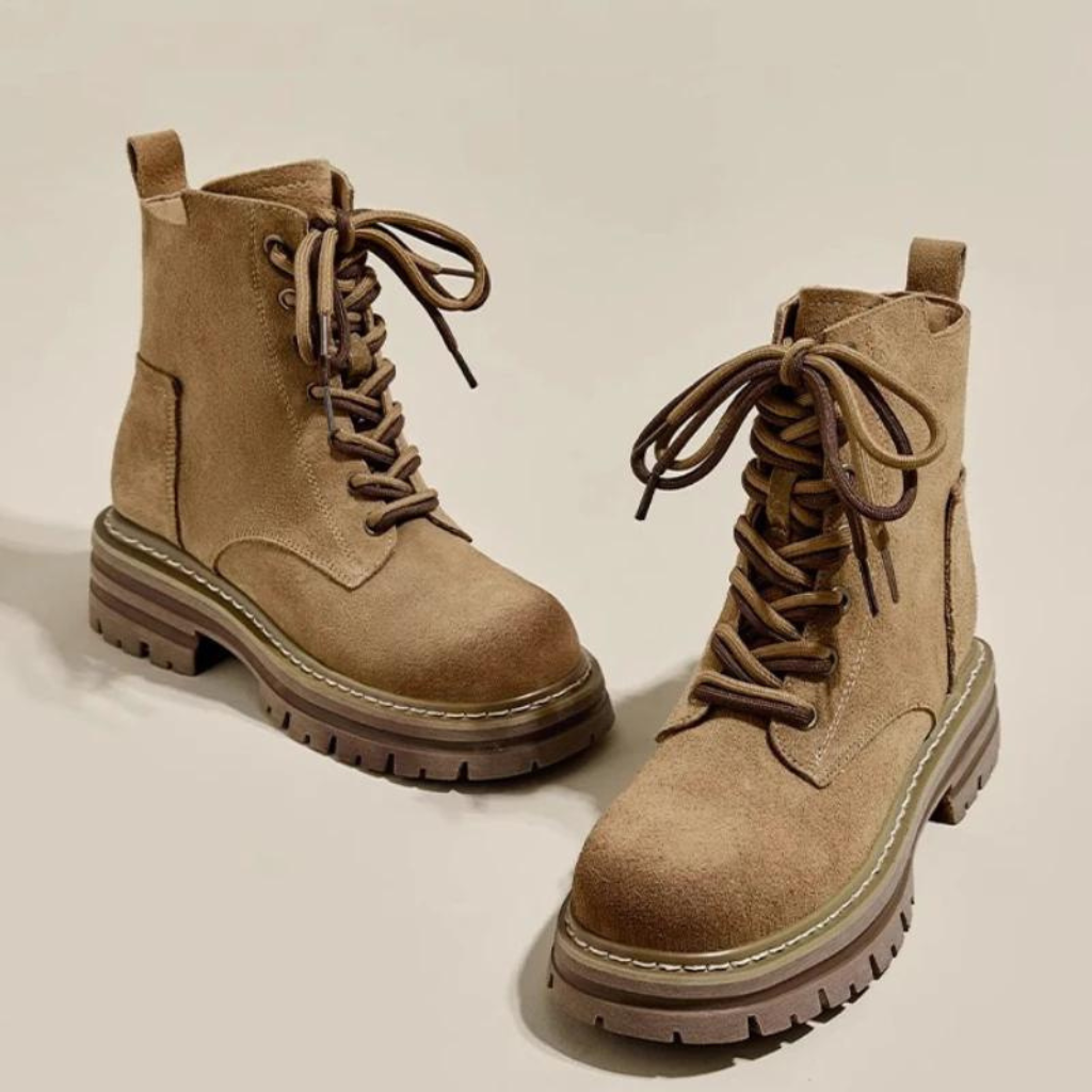 Bota Feminina de Couro com Zíper