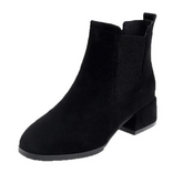 Bota Feminina de Couro Casual Slip