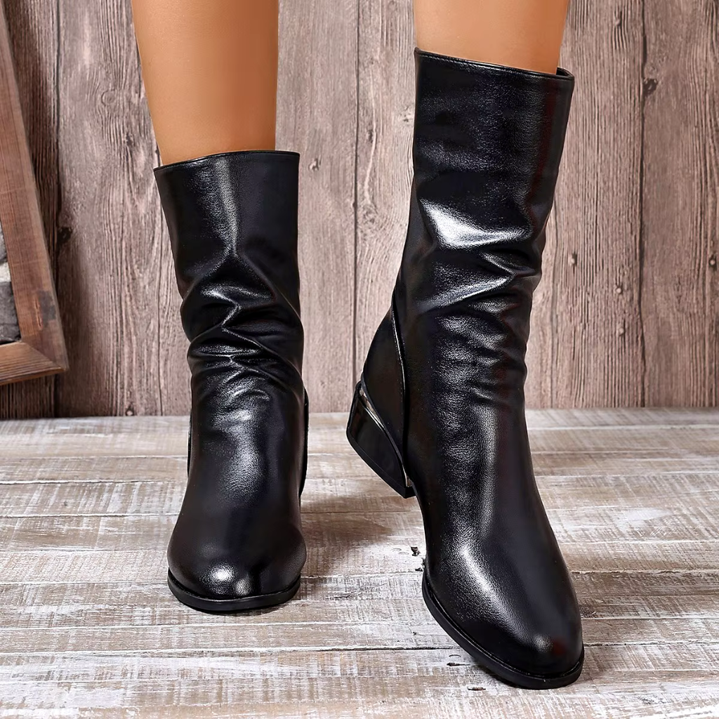 Bota Feminina de Couro Elise