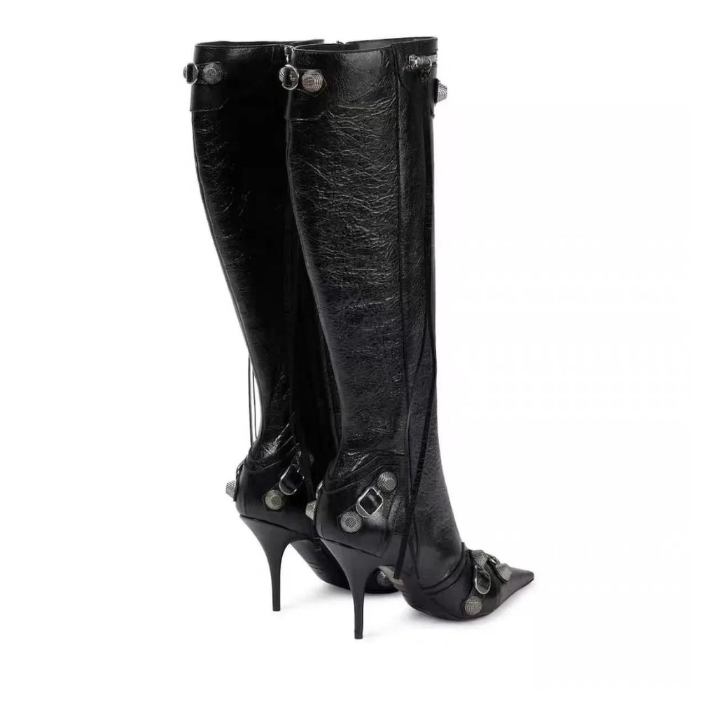 Bota Feminina de Couro Cano Longo Everly