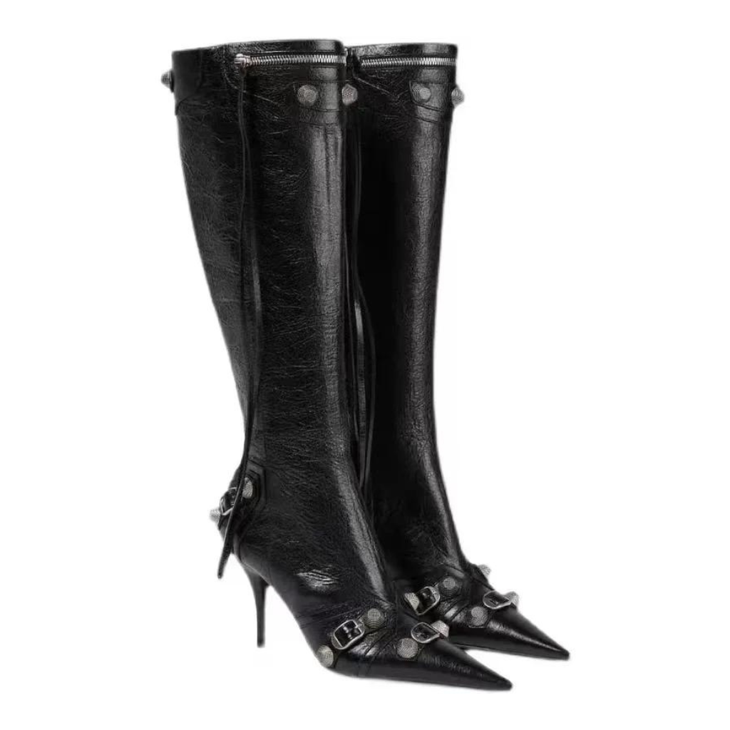 Bota Feminina de Couro Cano Longo Everly