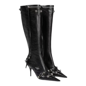 Bota Feminina de Couro Cano Longo Everly