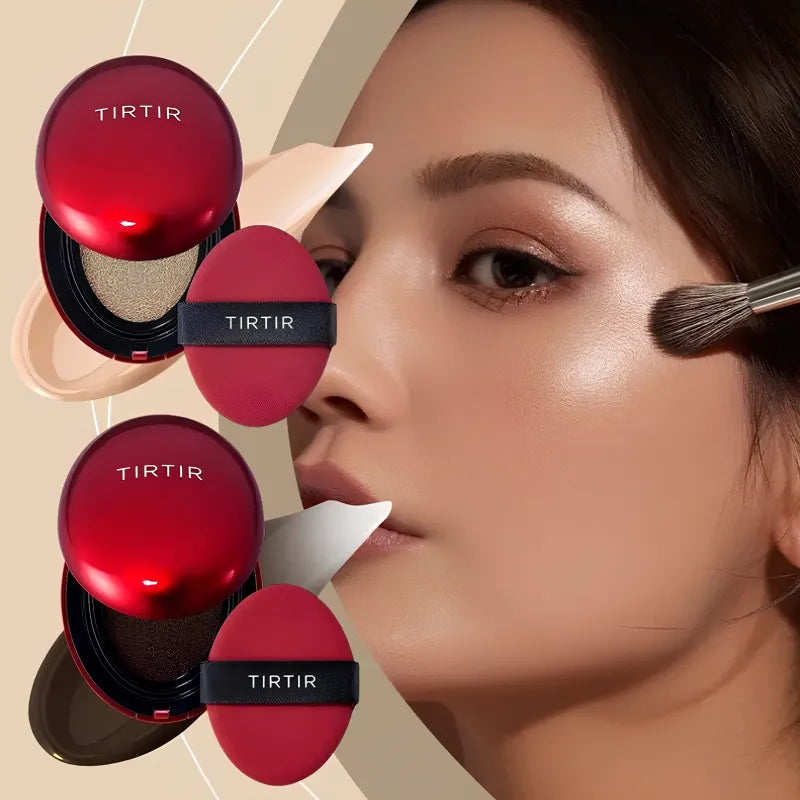 Base Coreana Cushion Clareadora TIRTIR - Protetor Solar e Maquiagem Longa Duração