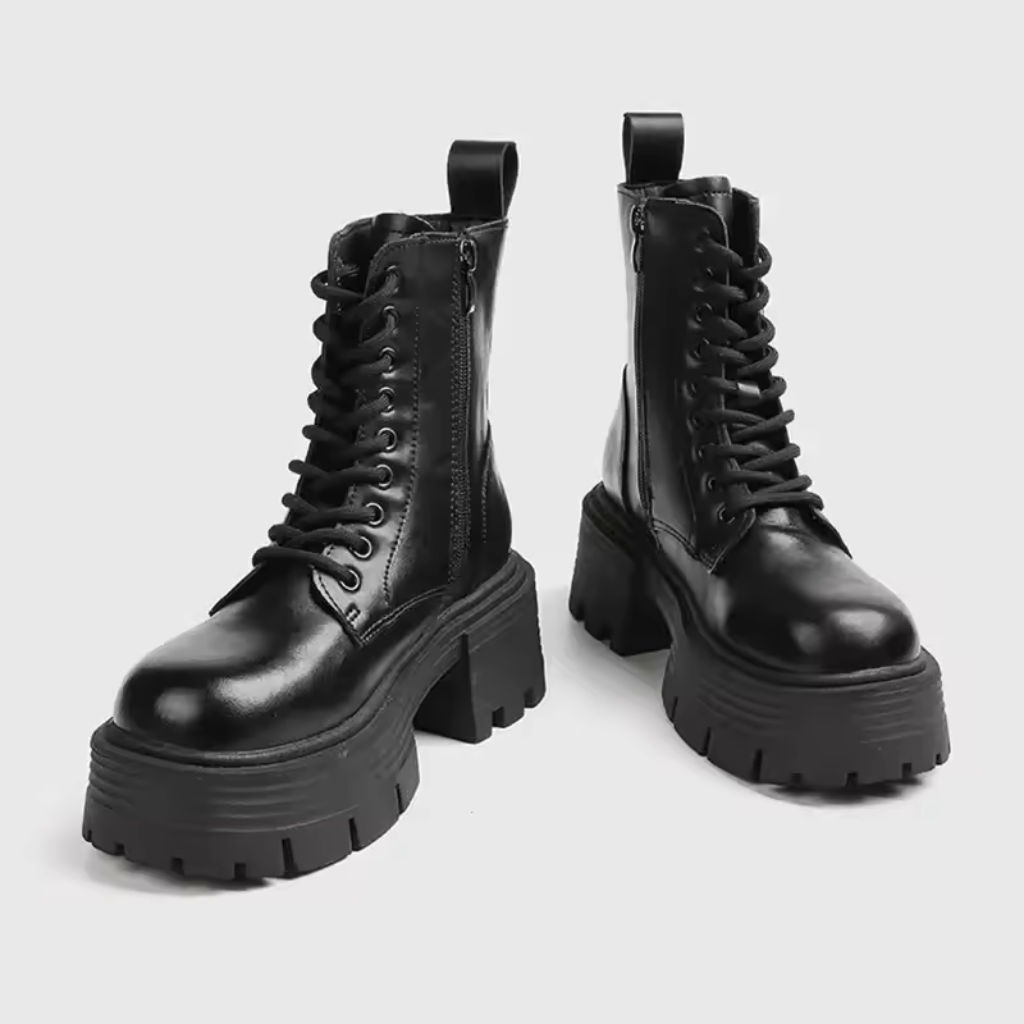 Bota Feminina Coturno Salto Grosso Queen