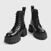 Bota Feminina Coturno Salto Grosso Queen