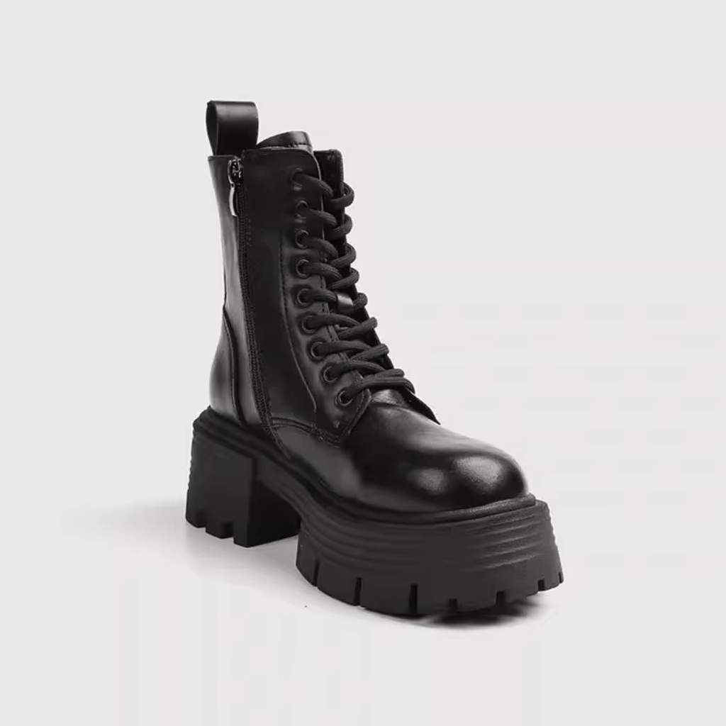 Bota Feminina Coturno Salto Grosso Queen