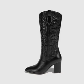 Bota Feminina Texana Vintage Bordada