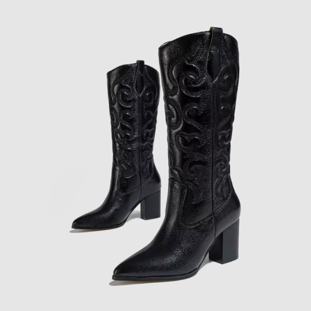 Bota Feminina Texana Vintage Bordada