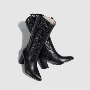 Bota Feminina Texana Vintage Bordada
