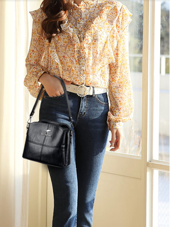 Bolsa Feminina Pequena em Couro Genuino - Cangu Balidaishu