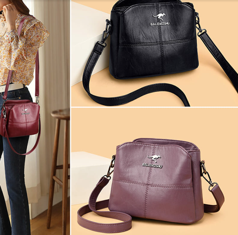 Bolsa Feminina Pequena em Couro Genuino - Cangu Balidaishu