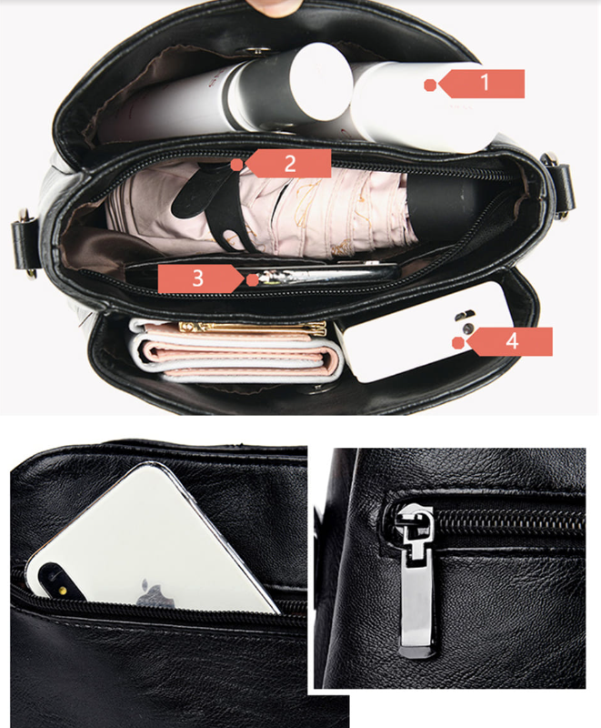 Bolsa Feminina Pequena em Couro Genuino - Cangu Balidaishu