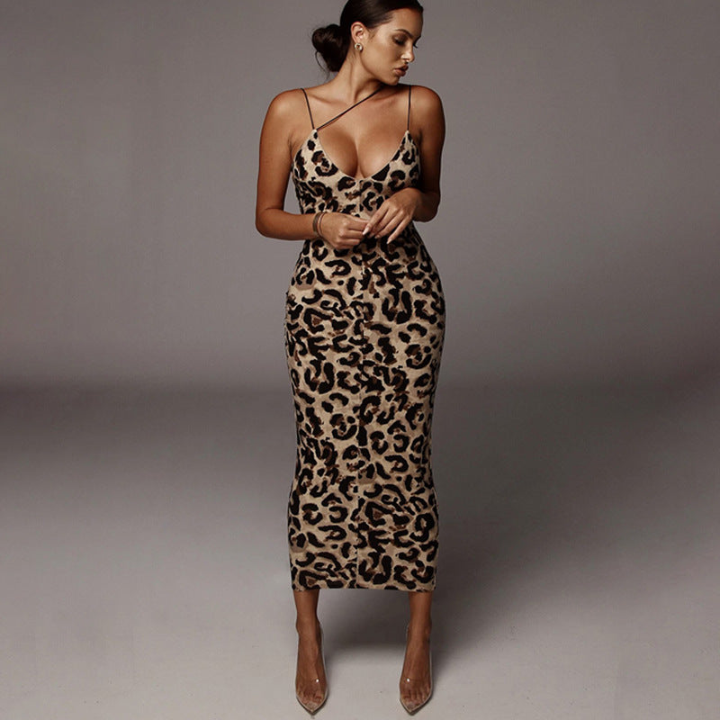 Vestido Midi Bianca Animal Print