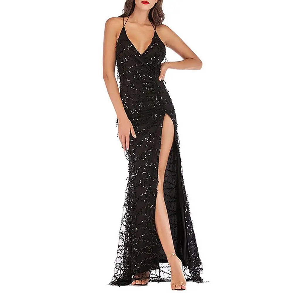 Vestido Longo Sequenciado Irregular