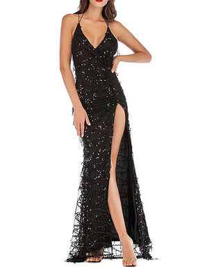 Vestido Longo Sequenciado Irregular
