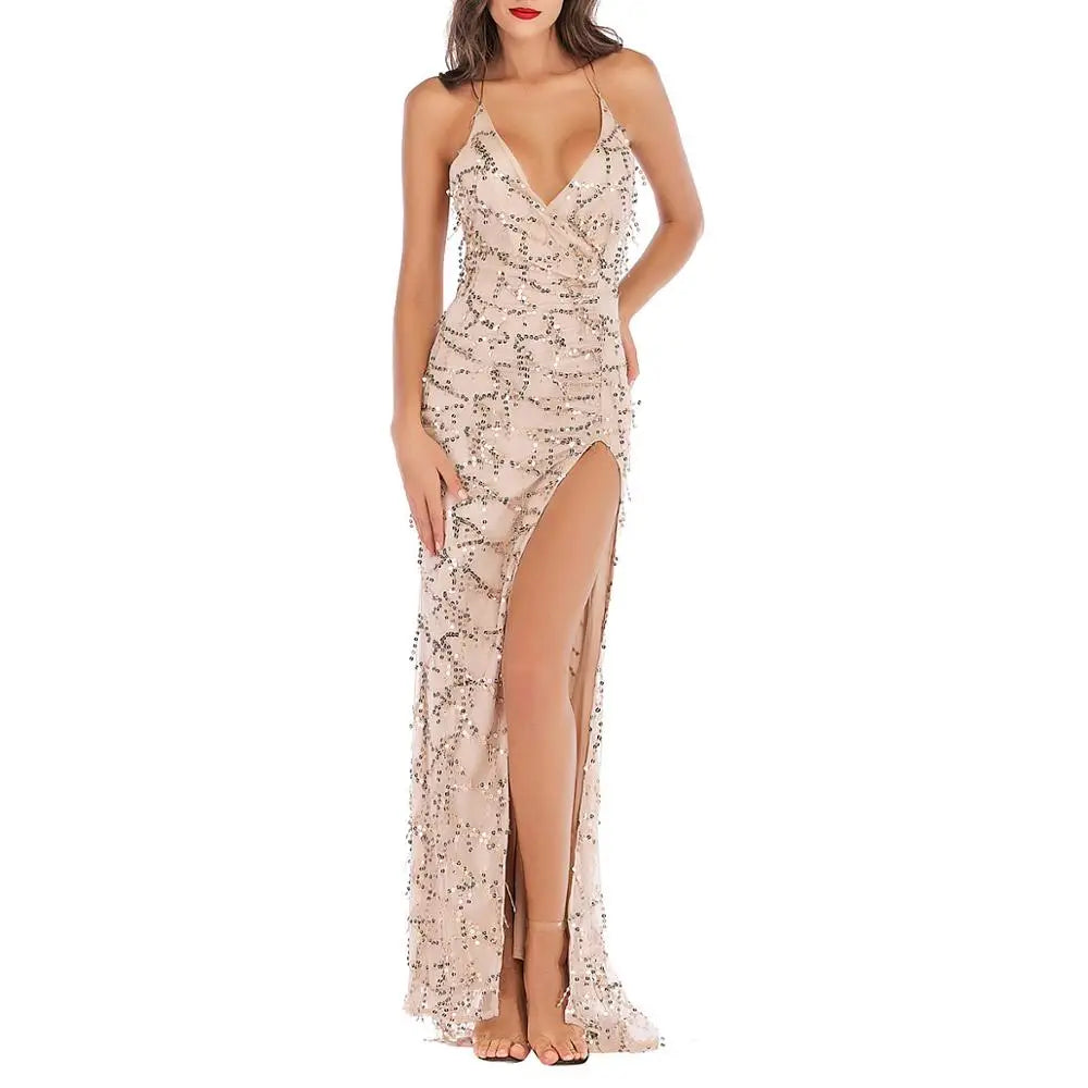 Vestido Longo Sequenciado Irregular