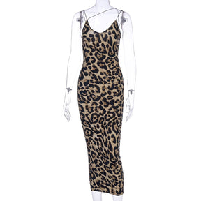 Vestido Midi Bianca Animal Print